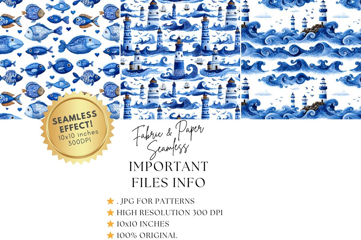 Sea Toile Clipart and Patterns, a Decorative Illustration by Nicole Branger Art (Photo 17 of 28)