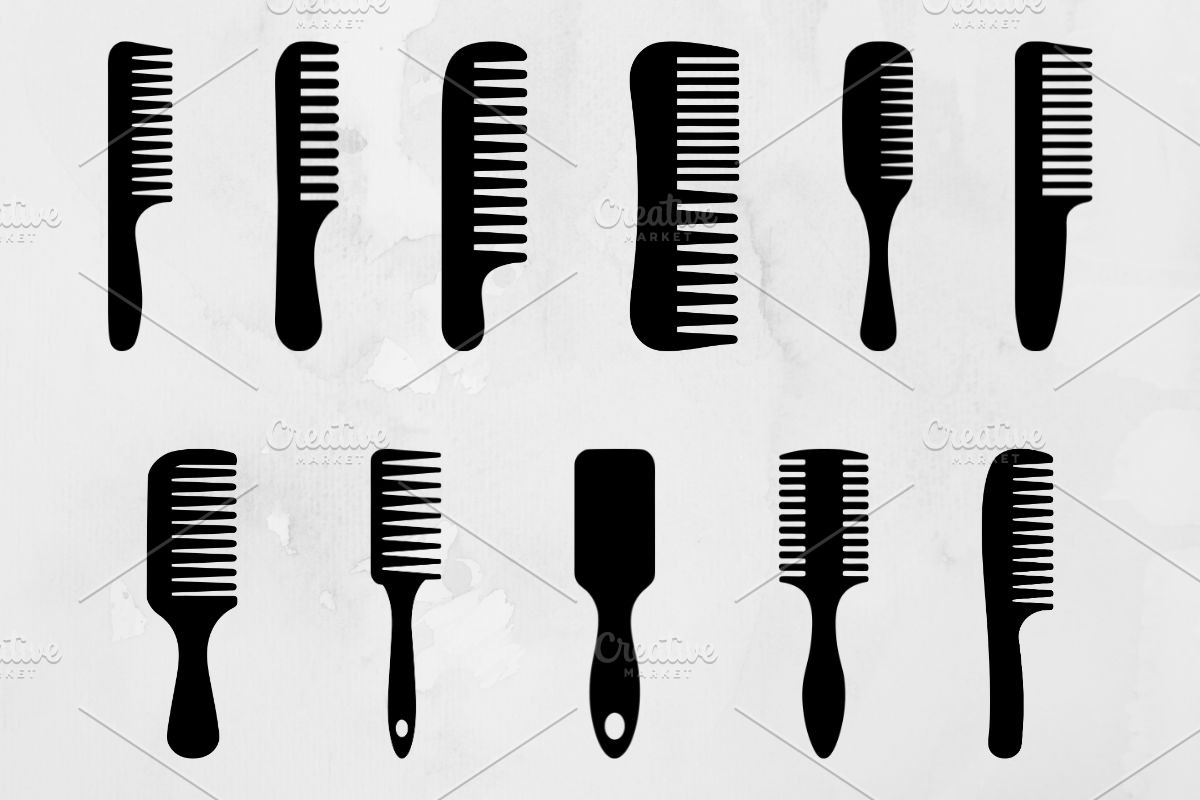 Comb Silhouette SVG, an Object Illustration by newminddesign (Photo 1 of 3)