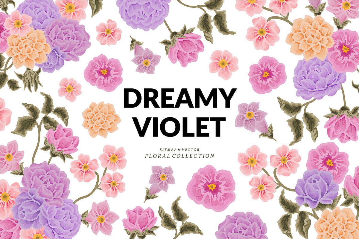 DREAMY VIOLET - Flower Collection, an Object Graphic by Artflorara (Photo 1 of 12)