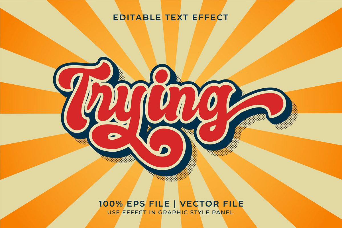 Trying Vintage Text Effect Bundle, a Layer Style Add-On by WM48 Shop (Photo 5 of 10)