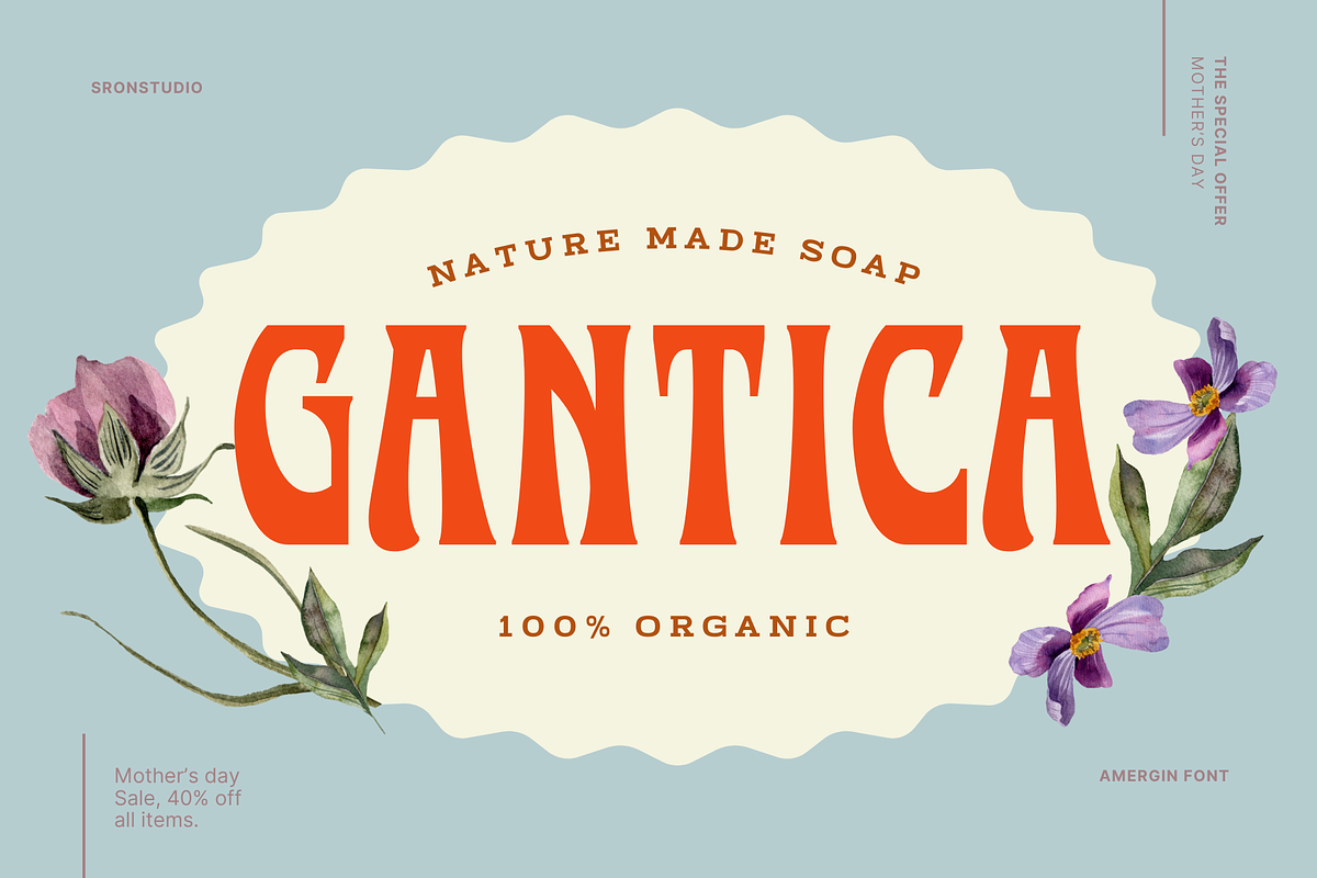 Amegrin - Vintage Display Font, a Serif Font by Sronstudio (Photo 11 of 13)