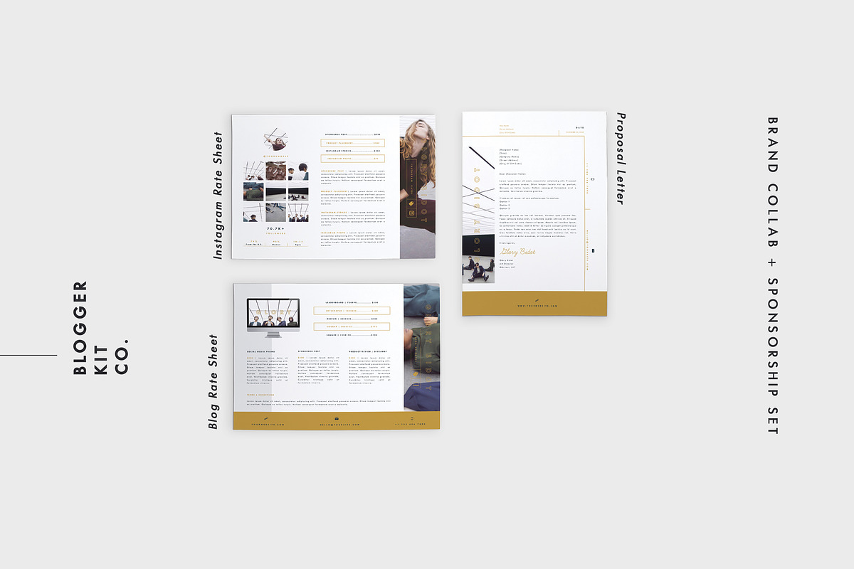 Media Kit Template Set | InDesign, a Resume Template by Blogger Kit Co. (Photo 4 of 5)