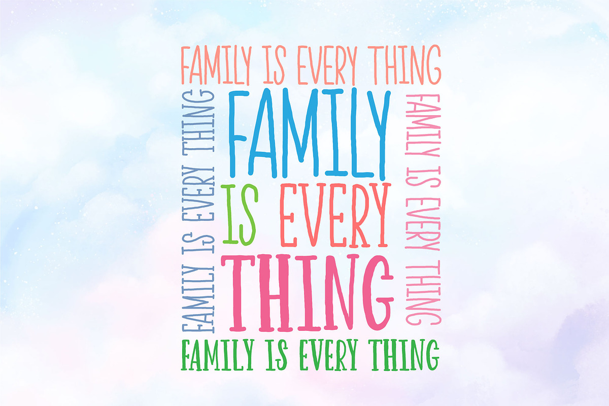 Happy Rainbow Family Font, a Handwritten Font by Nobu Collections (Photo 5 of 11)