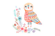 Watercolor owls clipart, a Texture Illustration by Anna Guz's Store (Thumbnail 3 of 5)