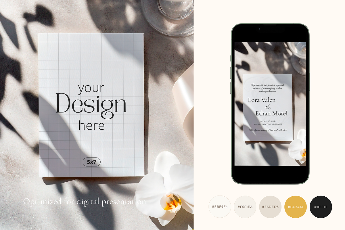 Orchid 5x7 Invitation Card Mockup, a Product Mockup by Serenefeeling (Photo 5 of 6)