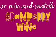 Cranberry Wine - Stripe Font Family, a Font by CraftyLittleNodes (Thumbnail 10 of 10)