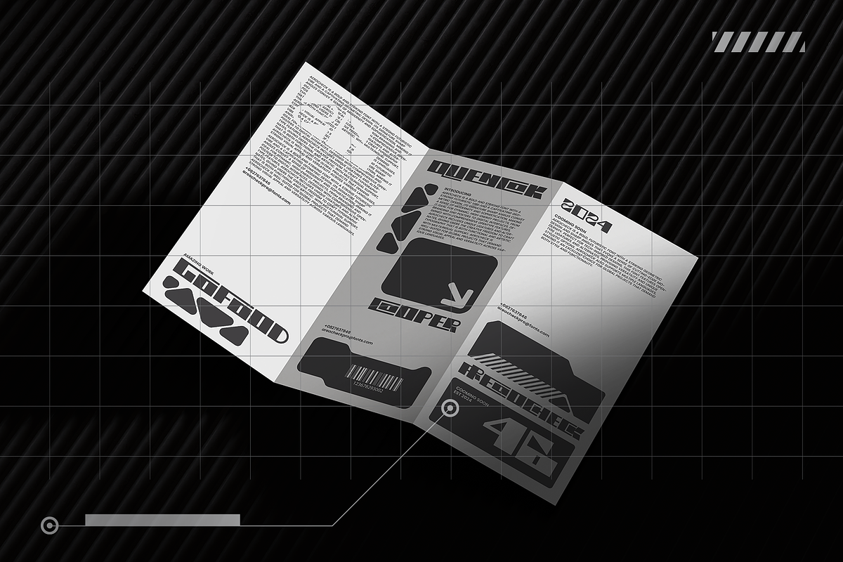 Areocheck Techno Fonts Three Styles, a Font by Erifqizefont (Photo 3 of 15)