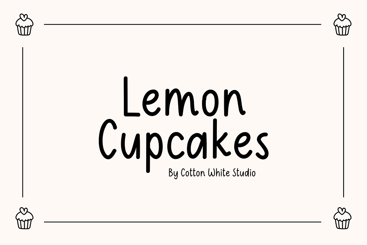 Lemon Cupcakes, a Handwritten Font by Sofia Skoog (Photo 1 of 11)