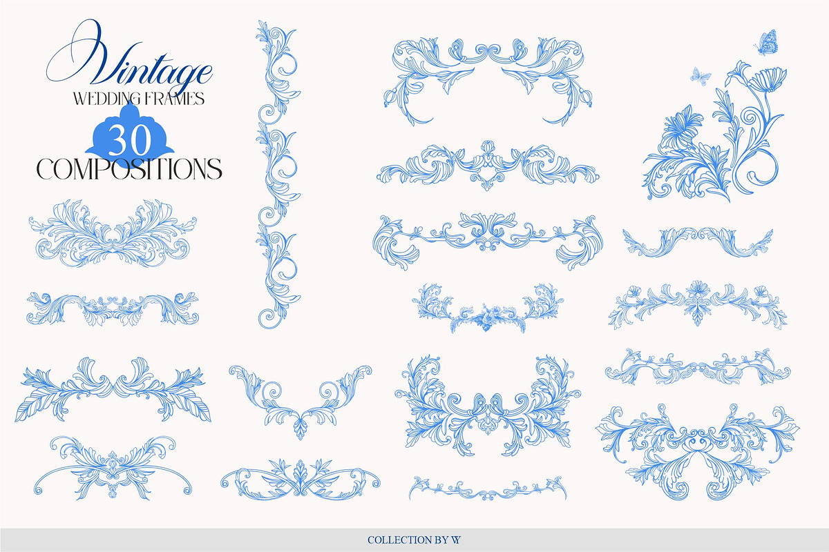 Vintage Wedding Frames, a Decorative Illustration by Collection by VY (Photo 11 of 11)