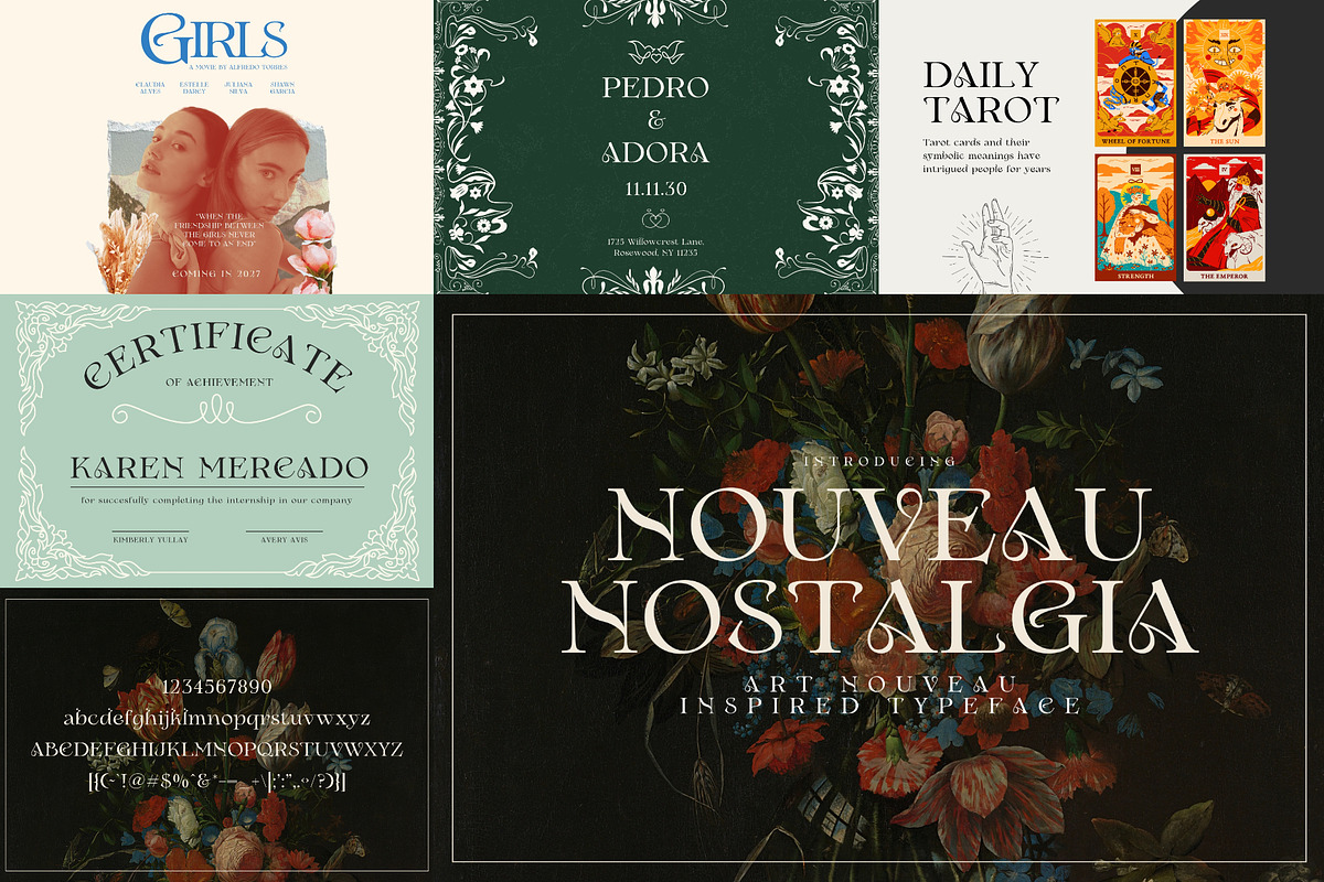 Art Nouveau Font Bundle – 28 Fonts!, a Serif Font by HipFonts (Photo 9 of 10)