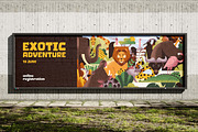 Geometric African animals banner, an Animal Illustration by PaperTrident (Thumbnail 3 of 3)