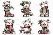 Whimsical Christmas Teddy Bear PNG, an Illustration by Craft Nest (Thumbnail 3 of 6)