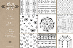 Tribal Mud Cloth Pattern & Brush