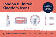London & United Kingdom icons, an Outline Icon by Caroline Mackay (Thumbnail 1 of 8)