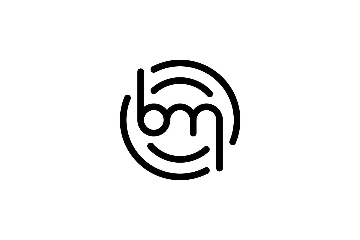 Modern BM Circle Monogram Logo, a Branding & Logo Template by Luxury Logos (Photo 3 of 4)