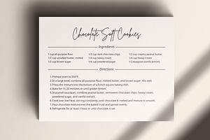 Minimalist Recipe Card Template