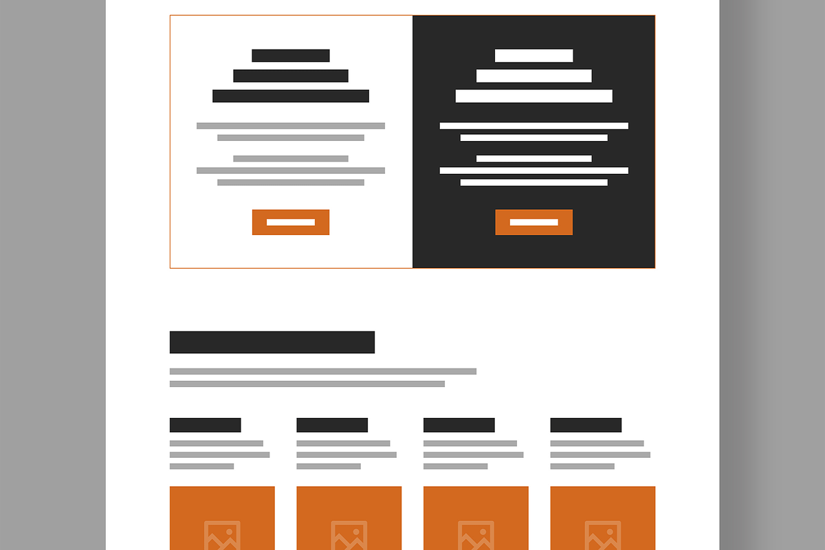 Modern Landing Page Wireframe Layout, a Landing Page Template by MightyDesign (Photo 5 of 9)