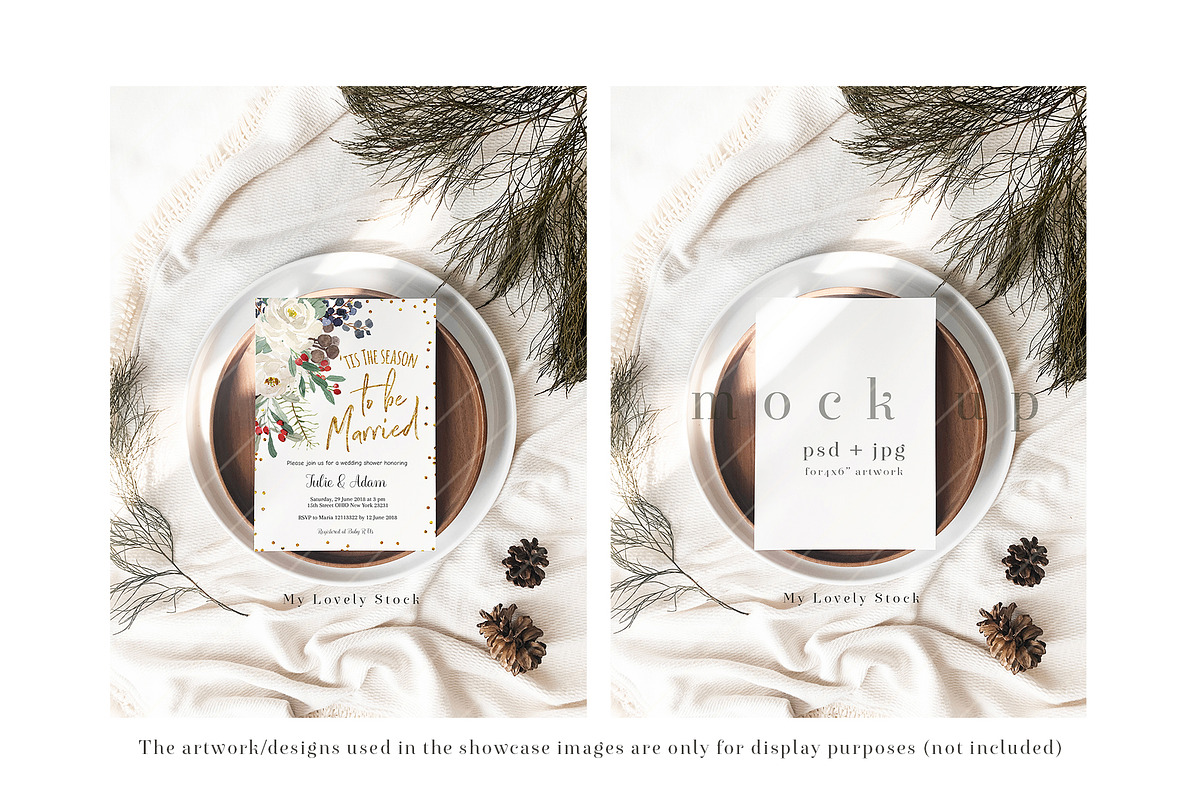 Winter Minimalist Invitation Mockups, an Invitation Template by My Lovely Stock (Photo 6 of 8)