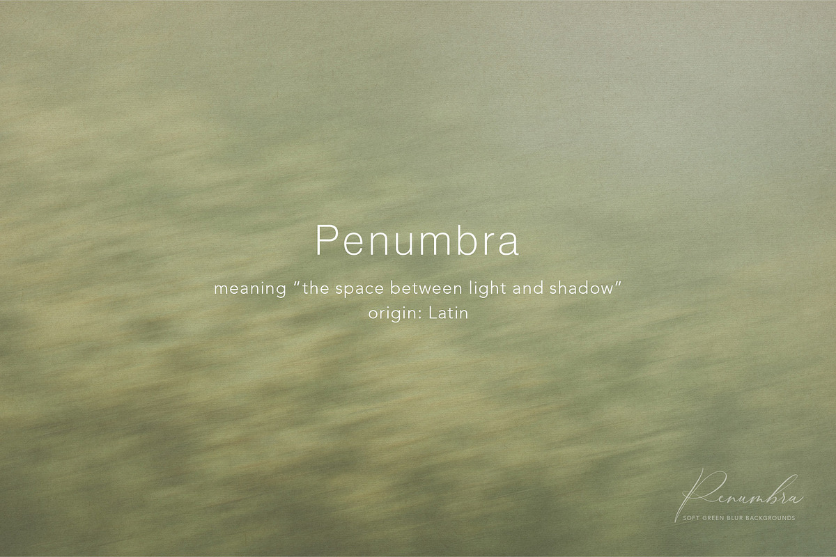 PENUMBRA Soft Green Blur Backgrounds, a Background Graphic by alonahaidash (Photo 2 of 15)
