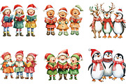 Joyful Carol Singers Christmas PNG, an Illustration by CraftArtStudio (Thumbnail 3 of 6)