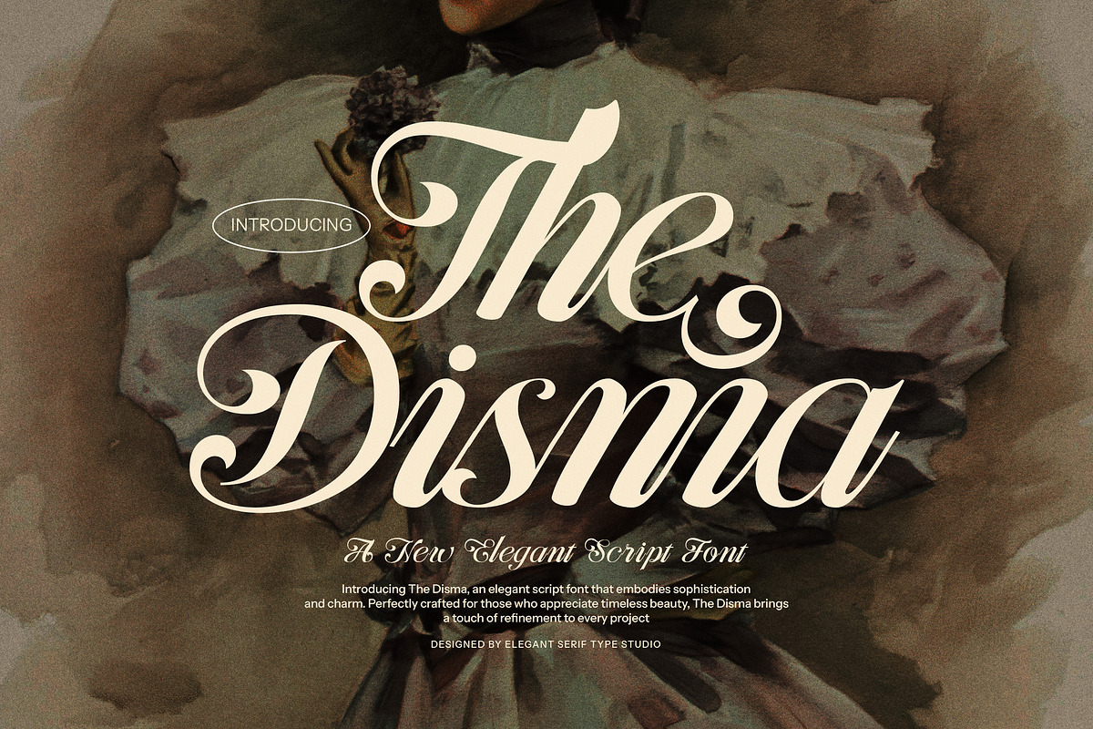 The Disma Calligraphy Script Font, a Script Font by Elegant Font (Photo 1 of 10)