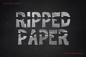 Ripped Paper Text Effect, a Layer Style Add-On by dokudokunomi