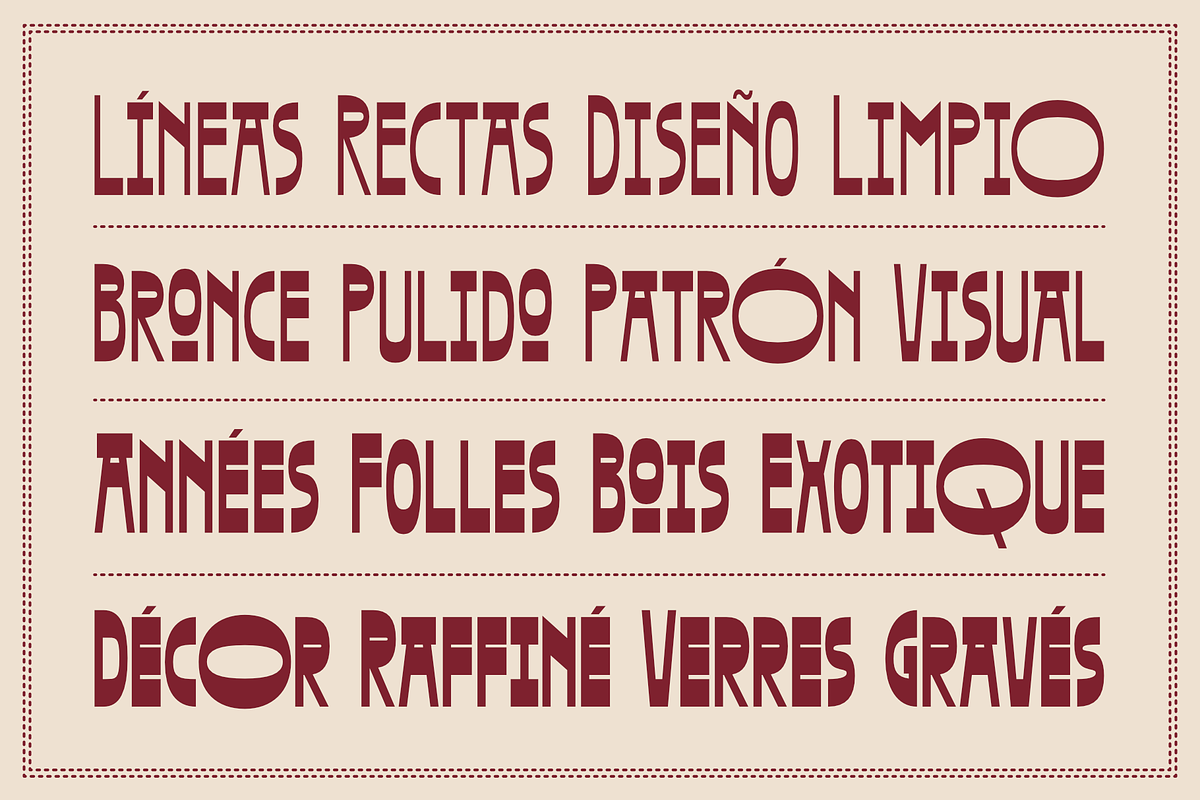 Redecore – Art Deco Font Family, a Sans Serif Font by Griyo Type (Photo 6 of 12)