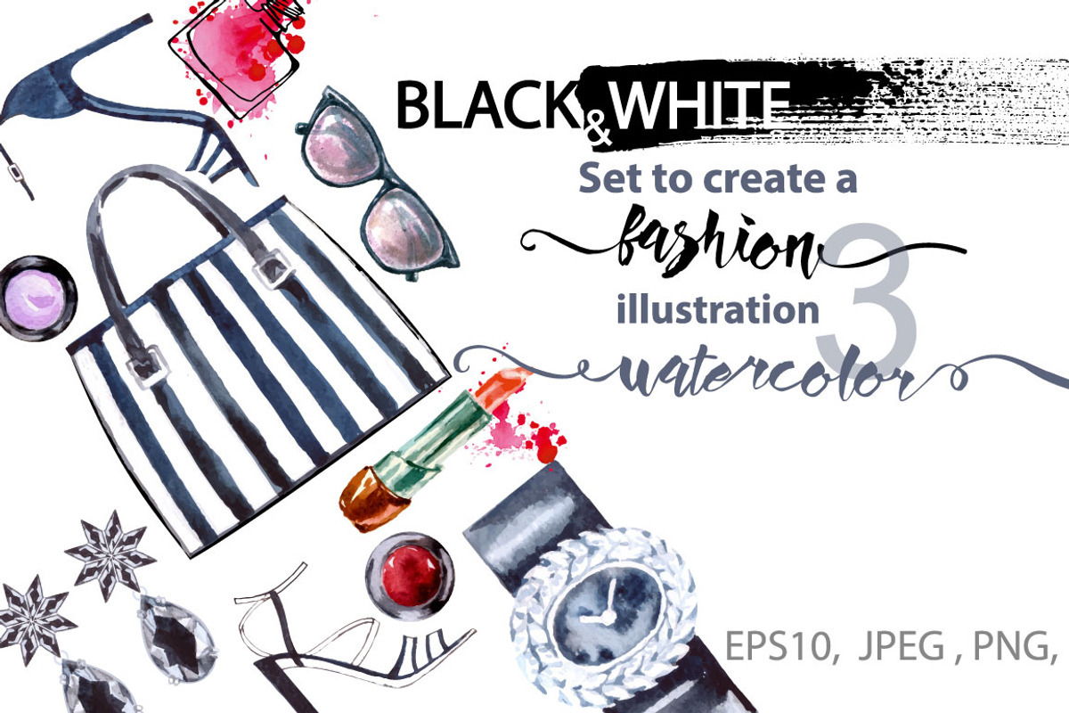 Black & white. Fashion illustration, an Object Graphic by Gulnara Khadeeva (Photo 1 of 4)