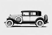 8 Vintage Car Silhouette Bundle, an Illustration by Creativeshirt (Thumbnail 6 of 9)