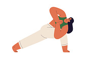 Women exercising in yoga asanas set, a Sport Illustration by Good Studio (Thumbnail 6 of 13)