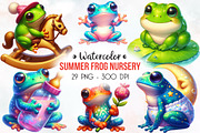 Summer Frog Nursery Clipart Sublimat, an Illustration by RobertsArt (Thumbnail 1 of 7)