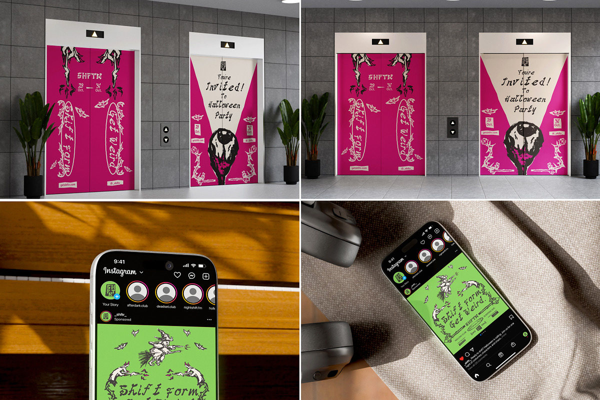 34 Halloween Party Event Mockups, an Advertising Mockup by Vitora Mockup (Photo 8 of 12)