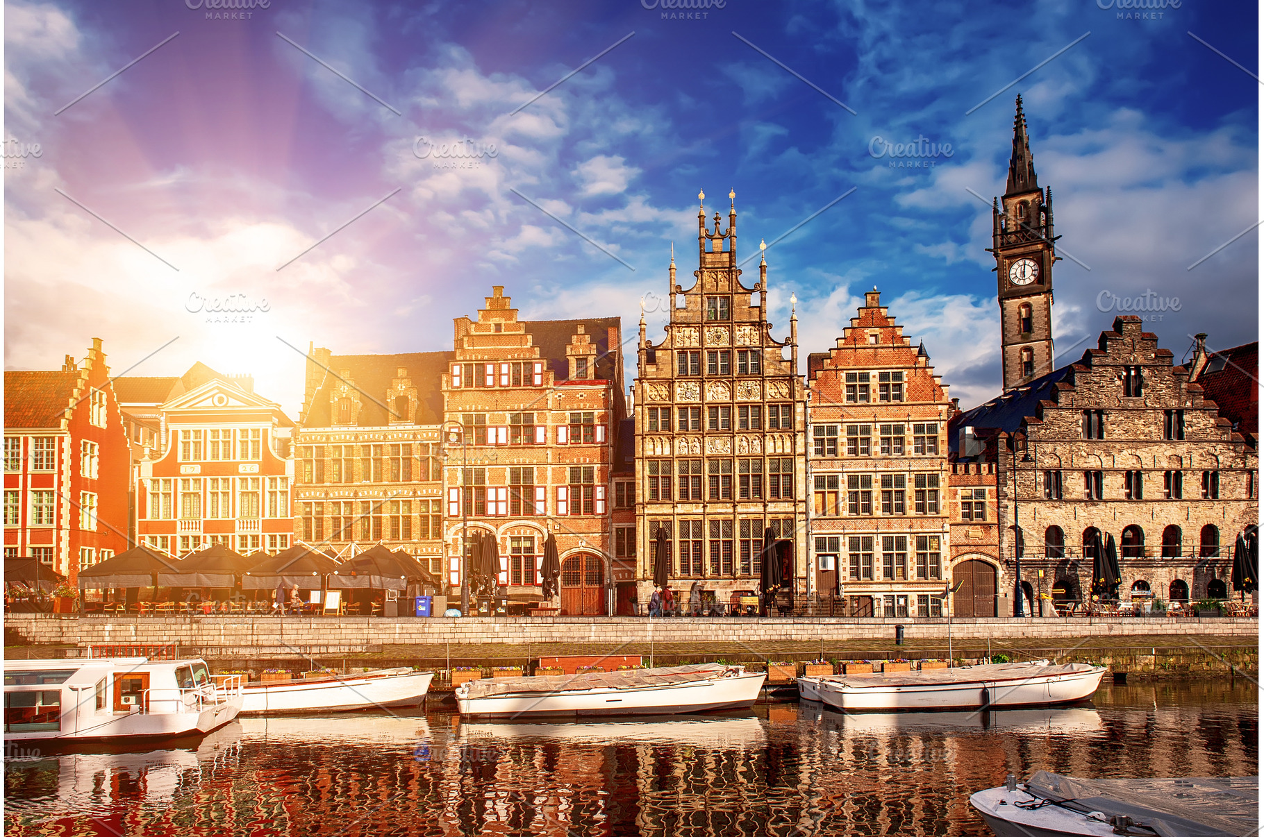Ghent city historical center, an Architecture Photo by Nature and travel