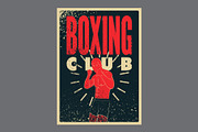 Boxing grunge vector poster set., a Sport Illustration by PoPaShop (Thumbnail 2 of 8)