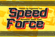 Speed Force - Sport Font, a Sans Serif Font by RagamKata (Thumbnail 1 of 12)