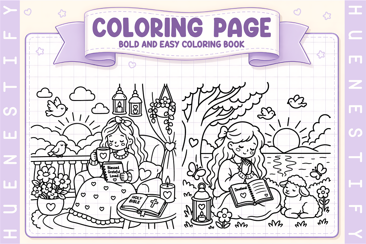 Christian Girls Bold and Easy Book, a Person Illustration by HueNestify (Photo 3 of 4)