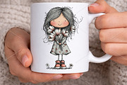 Watercolor Spring Girl Clipart PNG, an Illustration by Canvas Craft (Thumbnail 6 of 7)