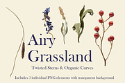 Airy Grassland — Twisted Stems & Org, an Object Graphic by Aga Silva (Thumbnail 2 of 4)