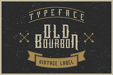 Old Bourbon label font