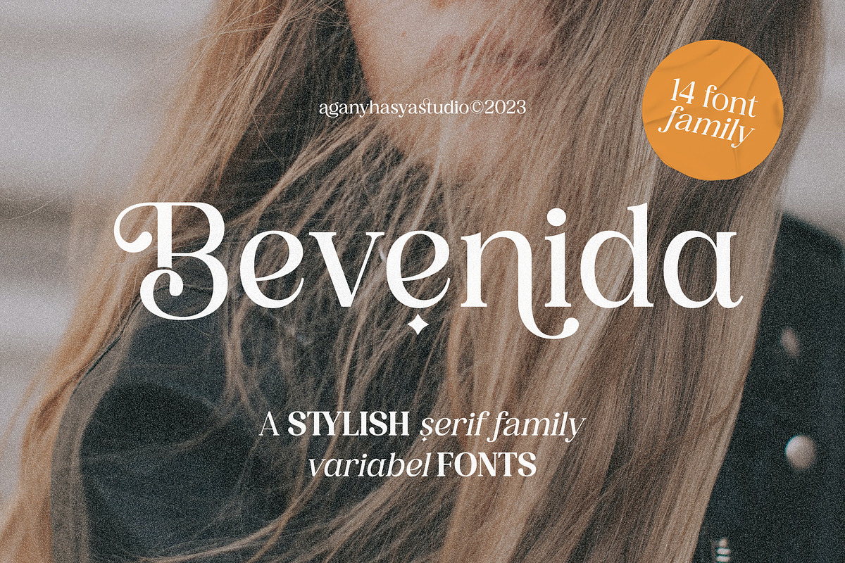 Bevenida - A Modern Stylish Serif, a Serif Font by agnyhasyastudio (Photo 1 of 12)