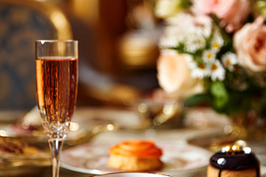 Elegant afternoon tea service in a luxury hotel restaurant, cele, a Food & Drink Photo by Anneleven