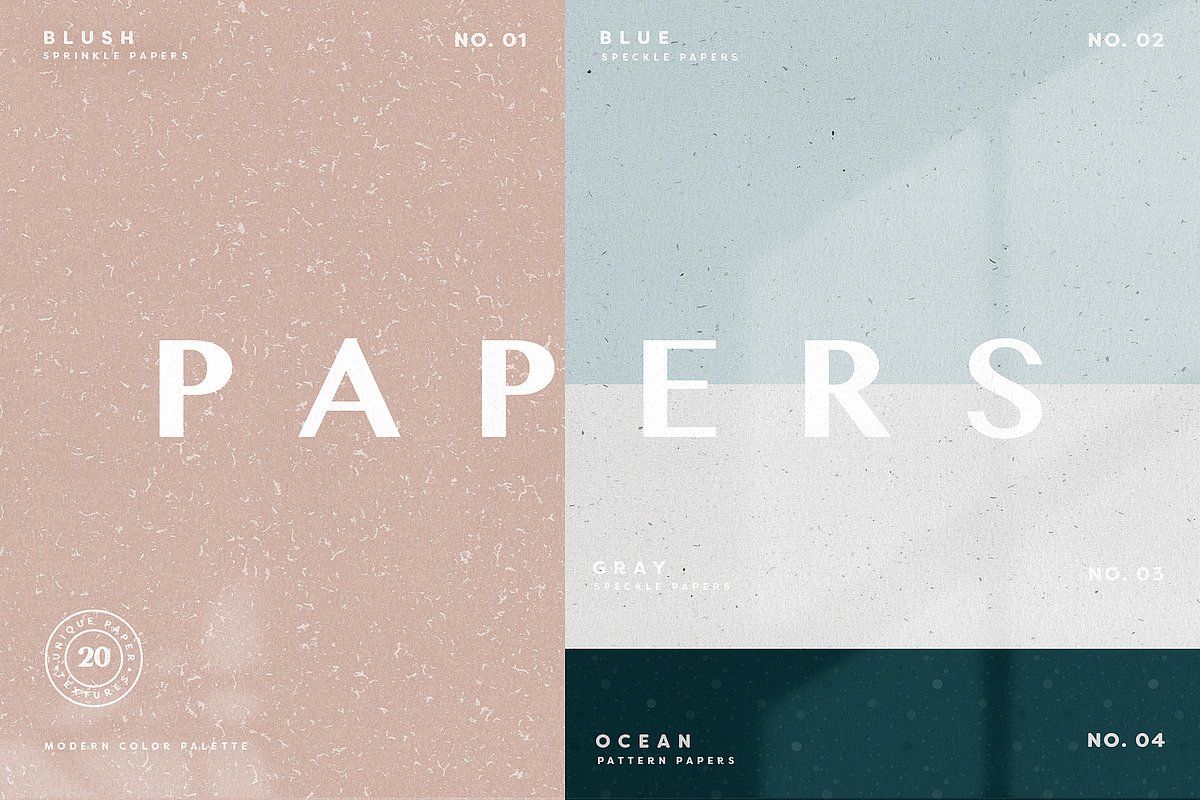 Paper Textures in Modern Colors, a Texture Graphic by Basia Stryjecka (Photo 1 of 16)