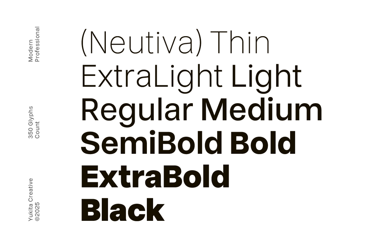 Neutiva Clean Sans Serif, a Sans Serif Font by Yukita Creative (Photo 5 of 12)