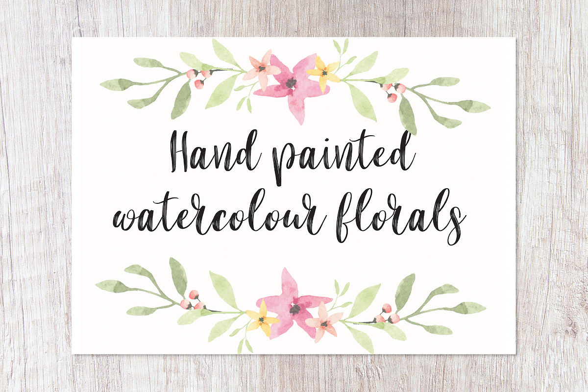 Hand painted watercolour florals, a Texture Illustration by Desert Rose (Photo 1 of 9)