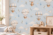 Cute Animals Nursery Wallpaper, a Wallpaper Graphic by by creative paper (Thumbnail 7 of 12)