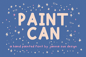 Paint Can (a hand painted font)