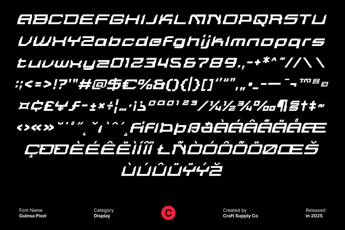 Guinsa Pixel, a Sans Serif Font by Craft Supply Co. (Photo 8 of 8)