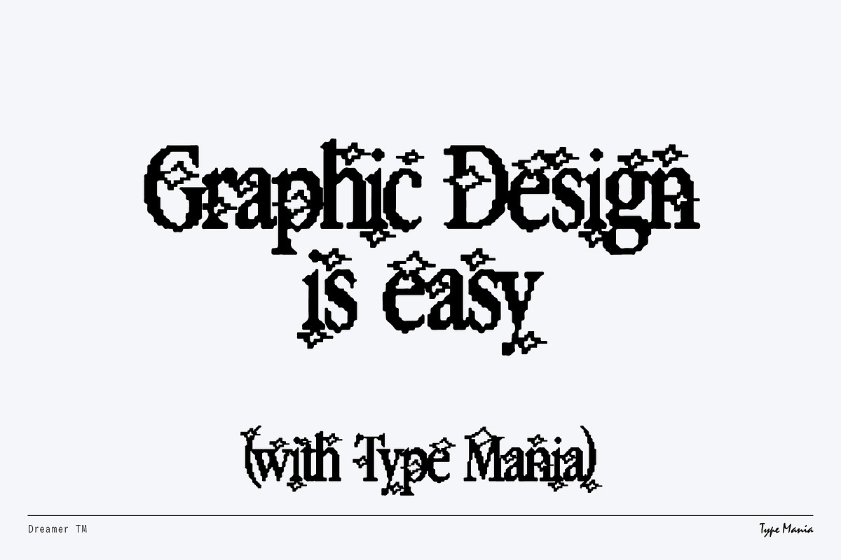 Dreamer TM – Y2K Aesthetics Font, a Serif Font by Type Mania (Photo 11 of 11)