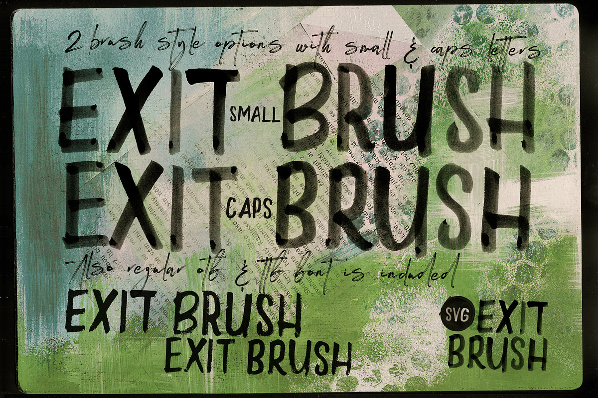 Exit Brush & SVG Font preview 2