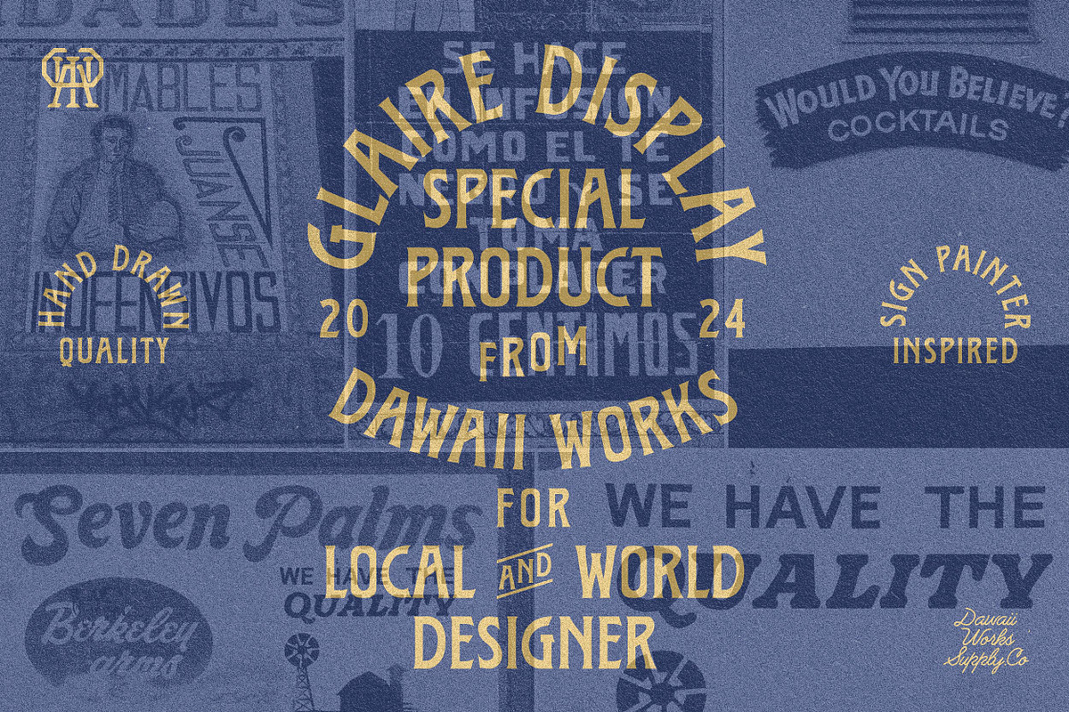 Glaire Display Family Typeface, a Sans Serif Font by Dawaii Goods (Photo 4 of 8)
